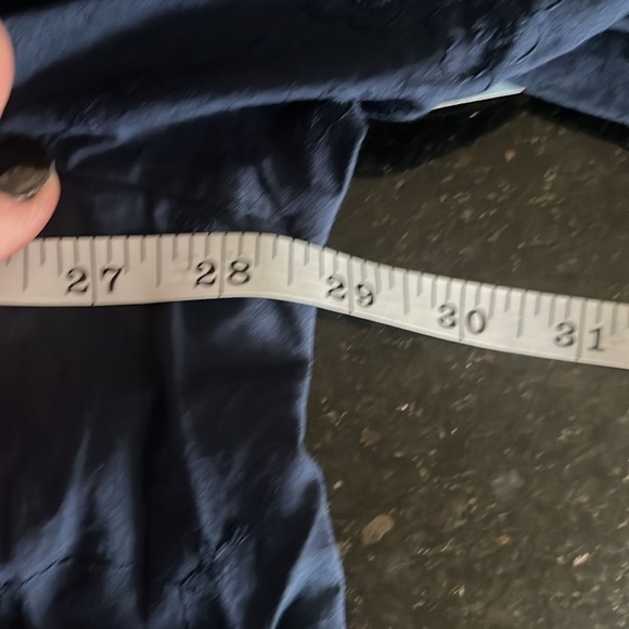 Liz & Me embroidered cotton pleated top navy blue - Picture 7 of 9